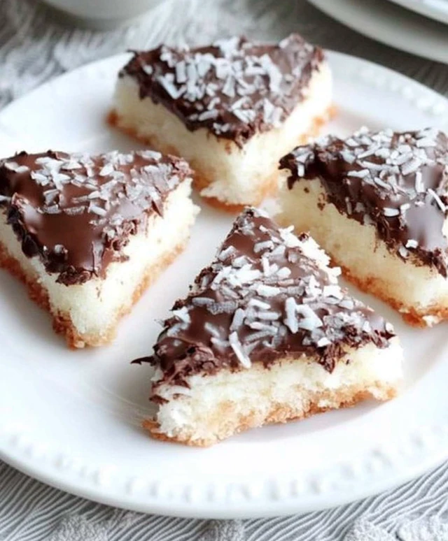 Kokosecken mit Schokolade
