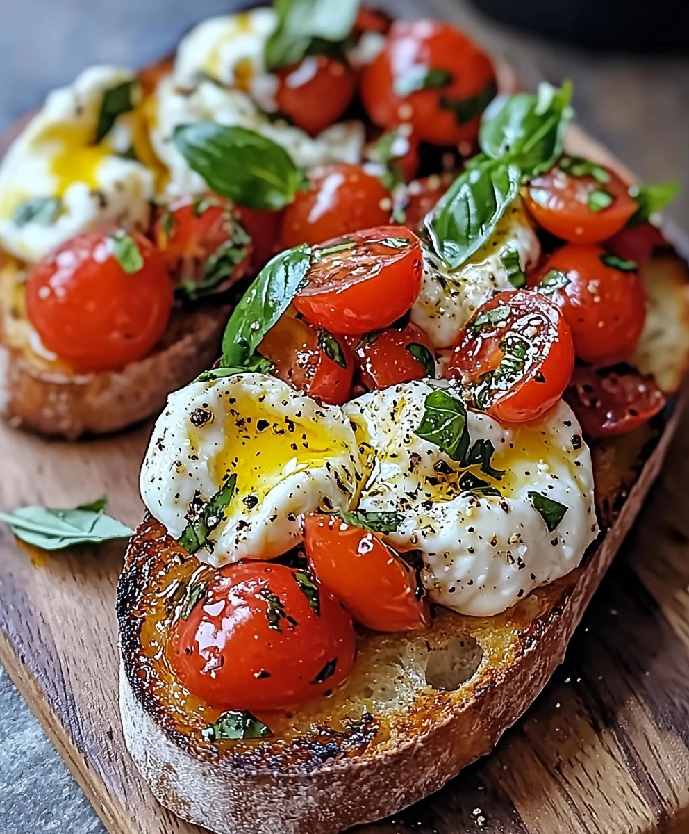 Burrata Bruschetta genießen