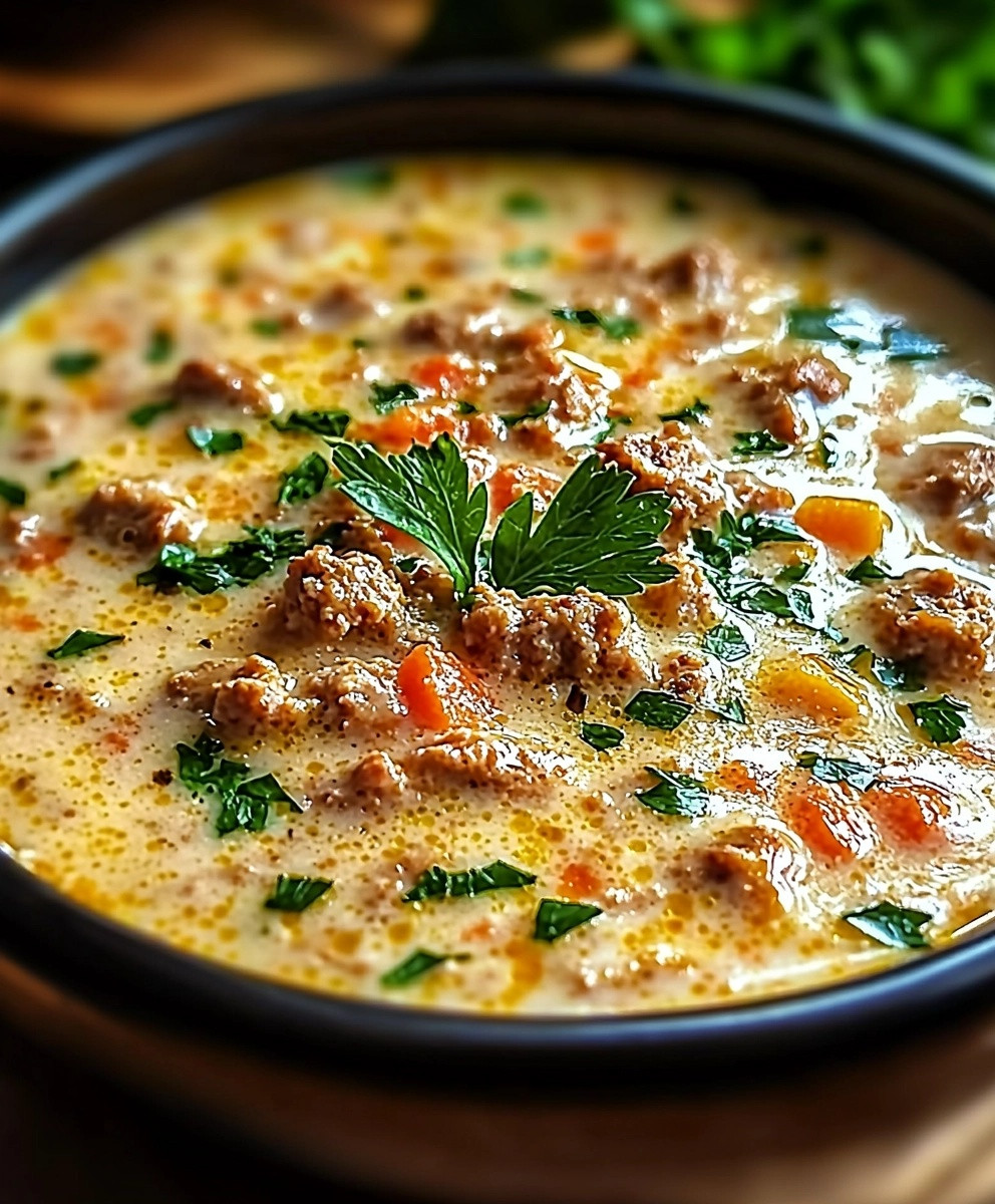 cremige Hackfleischsuppe