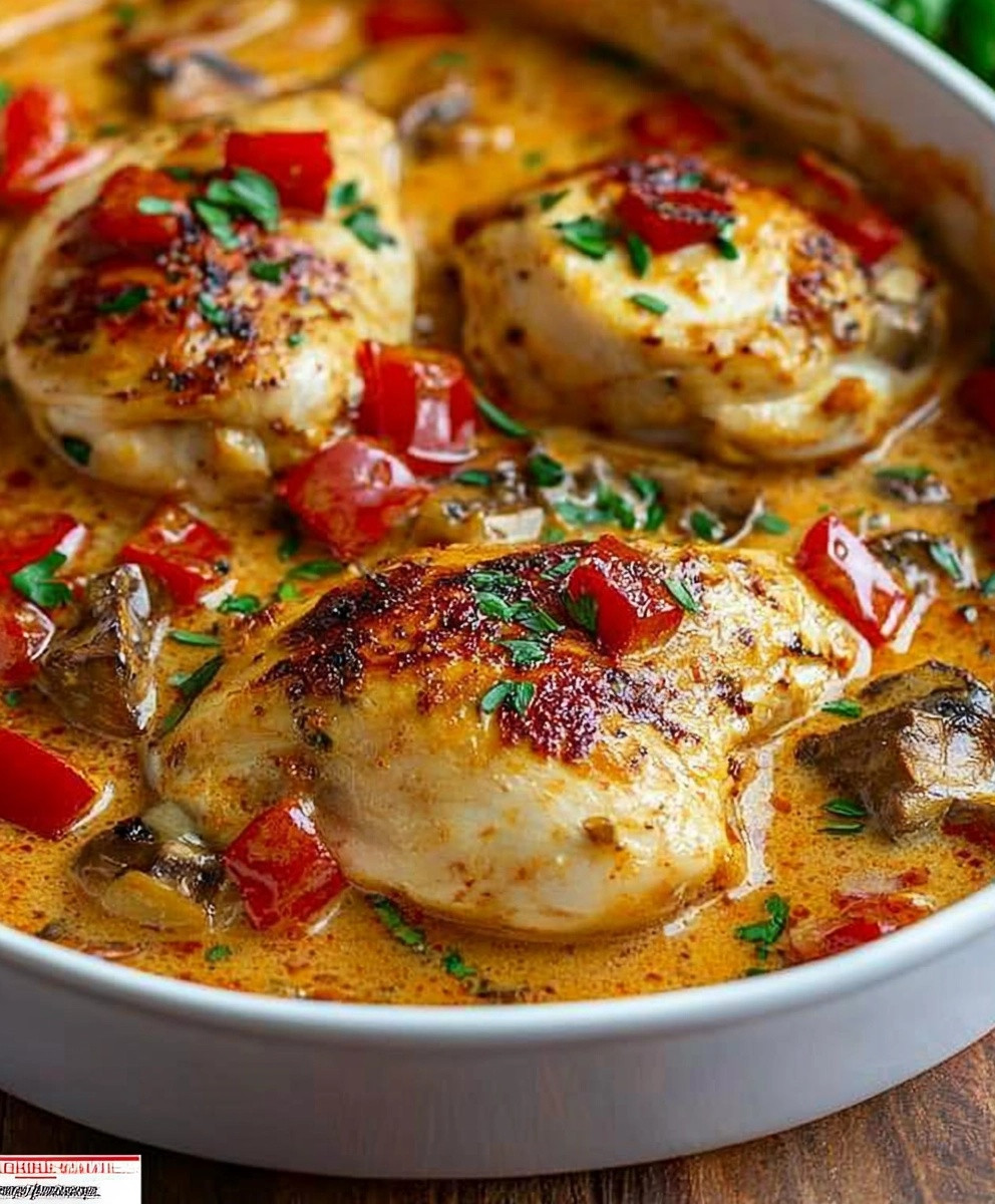 Schlemmer-Hähnchen Paprika-Rahm-Soße