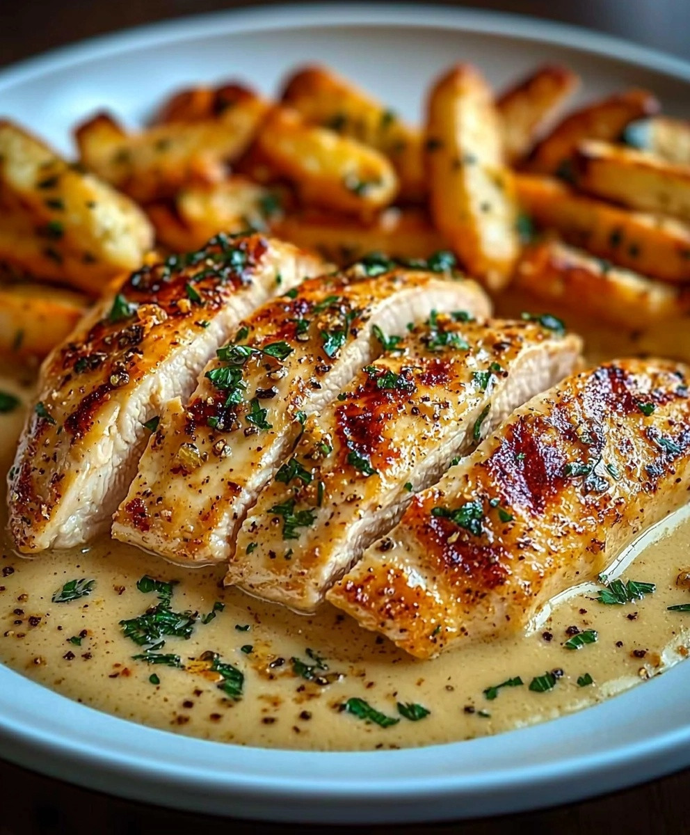 Hähnchenfilet Knoblauchsauce