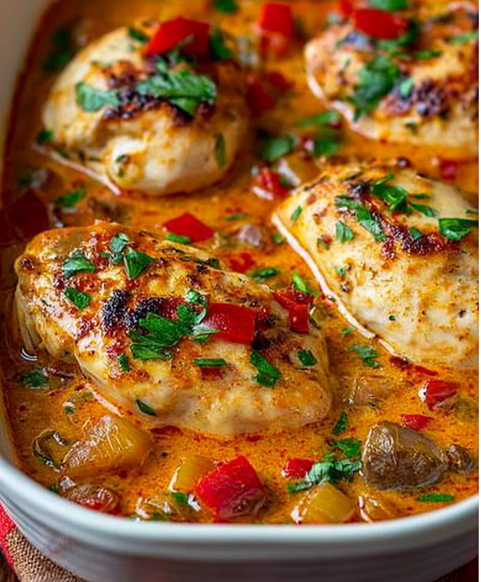 Schlemmer-Hähnchen Paprika-Rahm-Soße