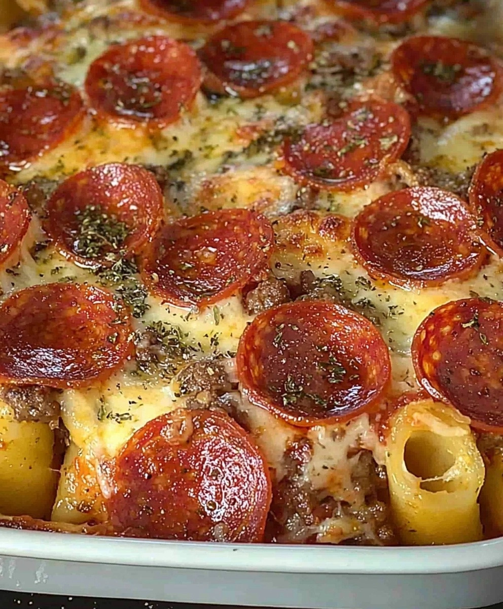 Peperoni Pizza Auflauf