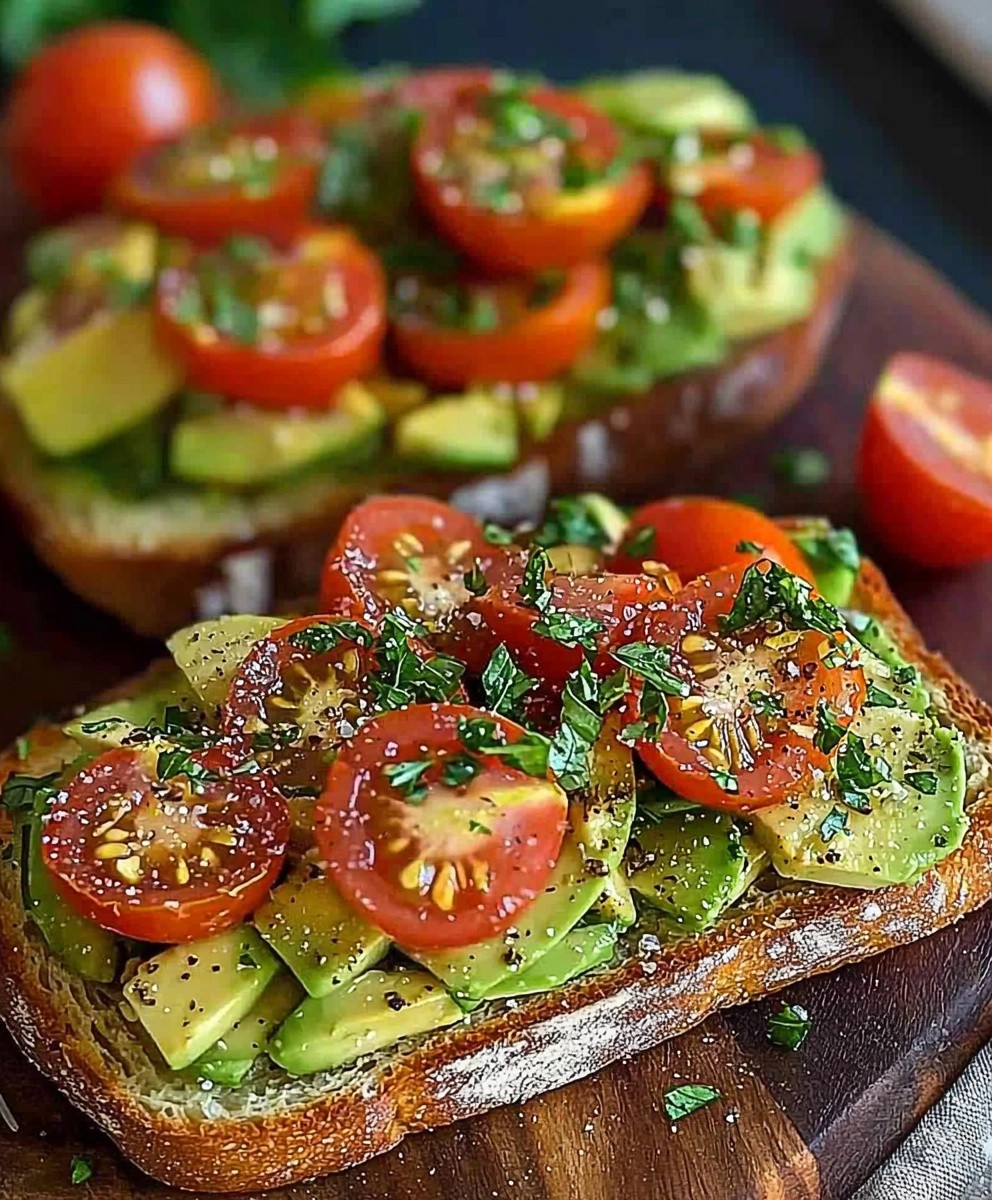 Avocadobrot mit Tomaten
