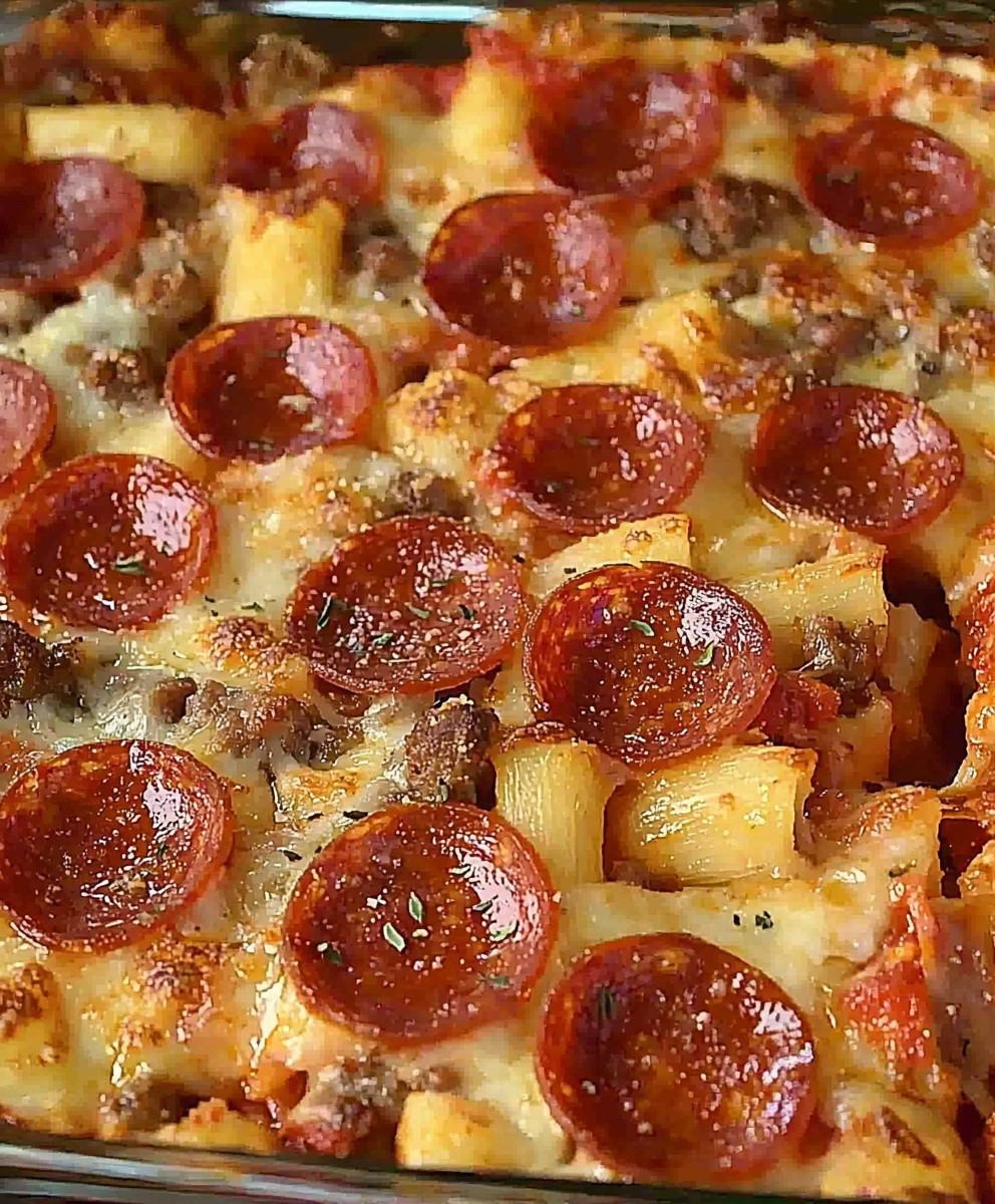 Peperoni Pizza Auflauf