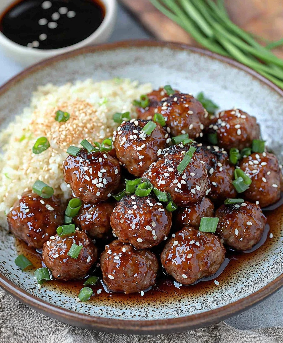 Asiatische Hackbällchen mit Sesam