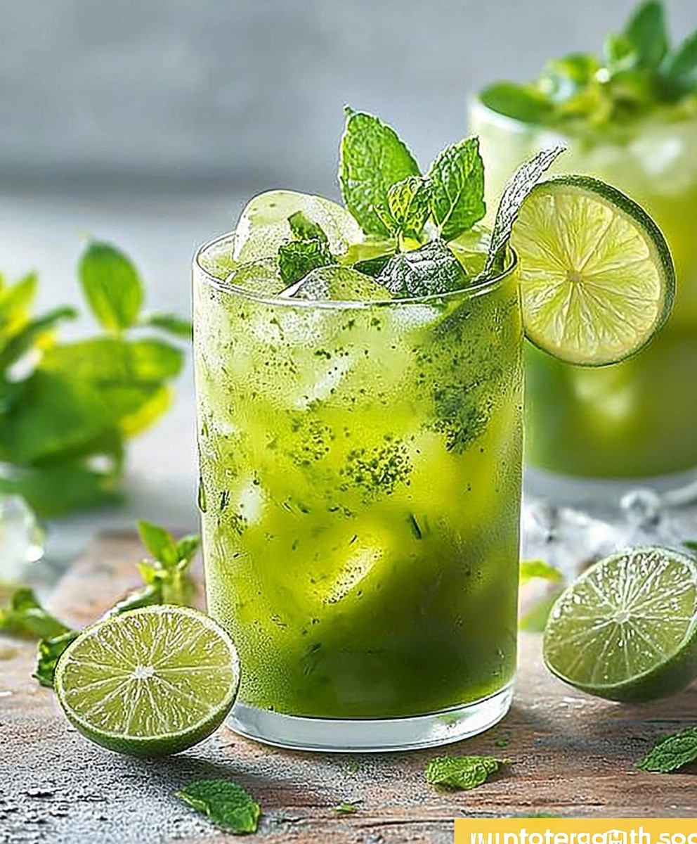 Matcha Limetten Eistee