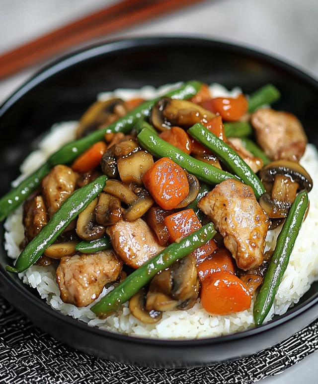 Schweinefilet Pflaumensoße Stir-Fry