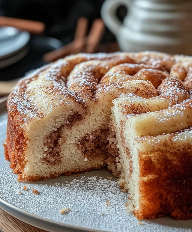 Zimtschneckenkuchen ohne Hefe
