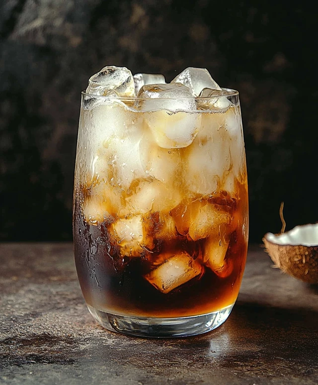 Eisgekühlter Americano Kokoswasser