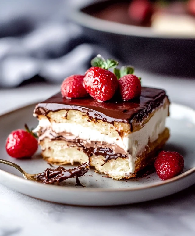 Schokoladen Eclair Kuchen