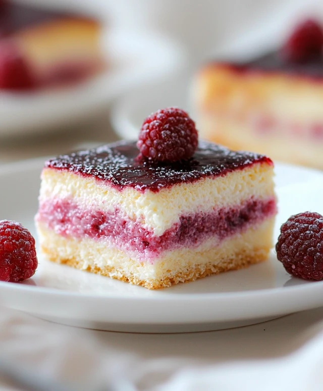 Himbeerpuddingcremeschnitten