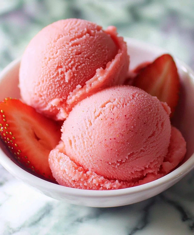 Erdbeer Bananen Sorbet