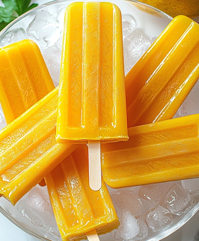 Mango Eis am Stiel