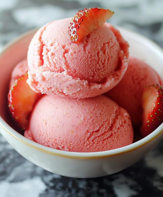 Erdbeer Bananen Sorbet