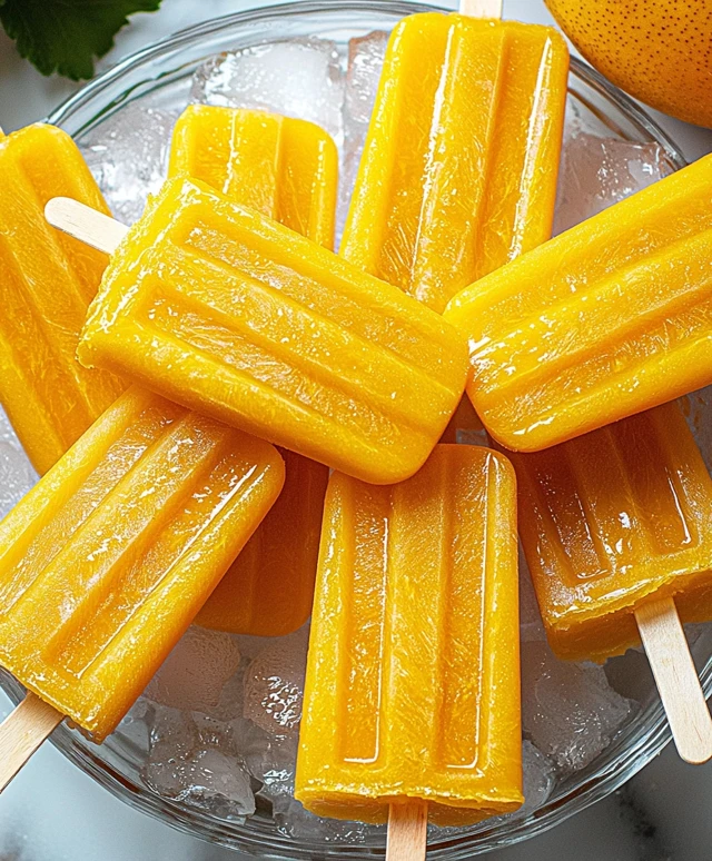 Mango Eis am Stiel