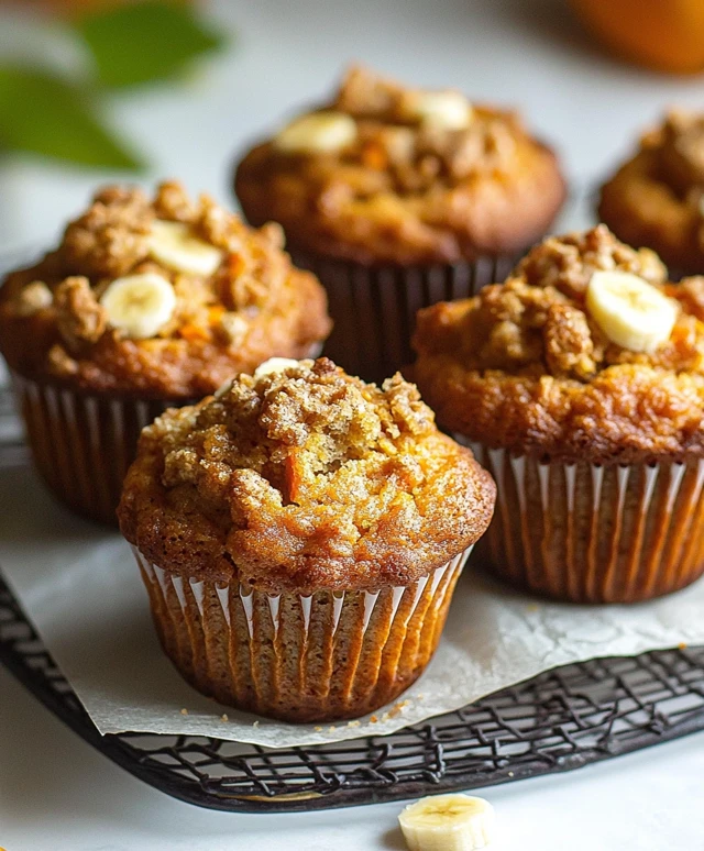 Bananen Karotten Muffins
