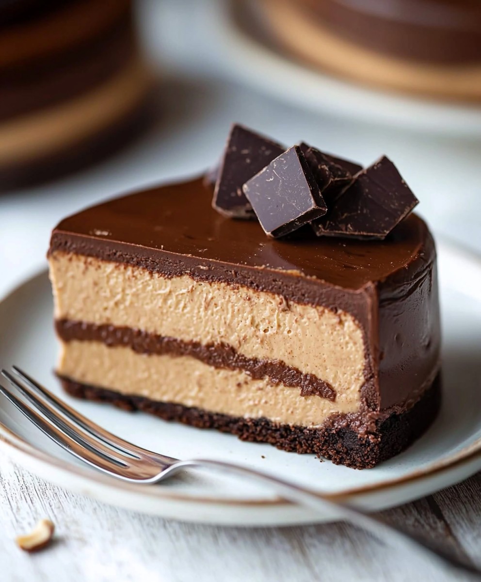 Schokoladen Erdnussbutter Mousse Kuchen