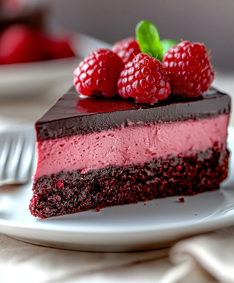 Schoko Himbeer Mousse Kuchen