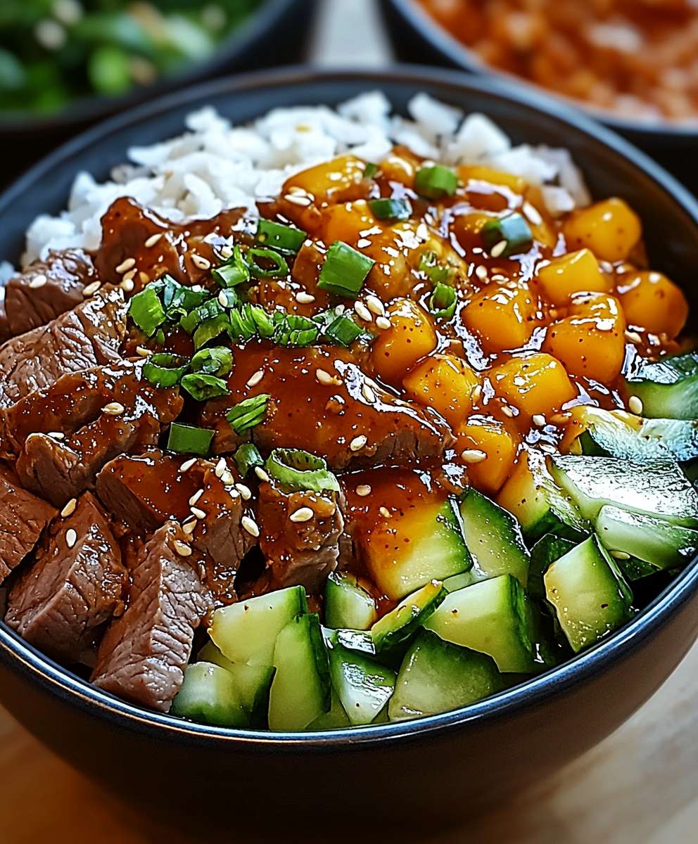 Koreanische Rindfleisch Schüssel