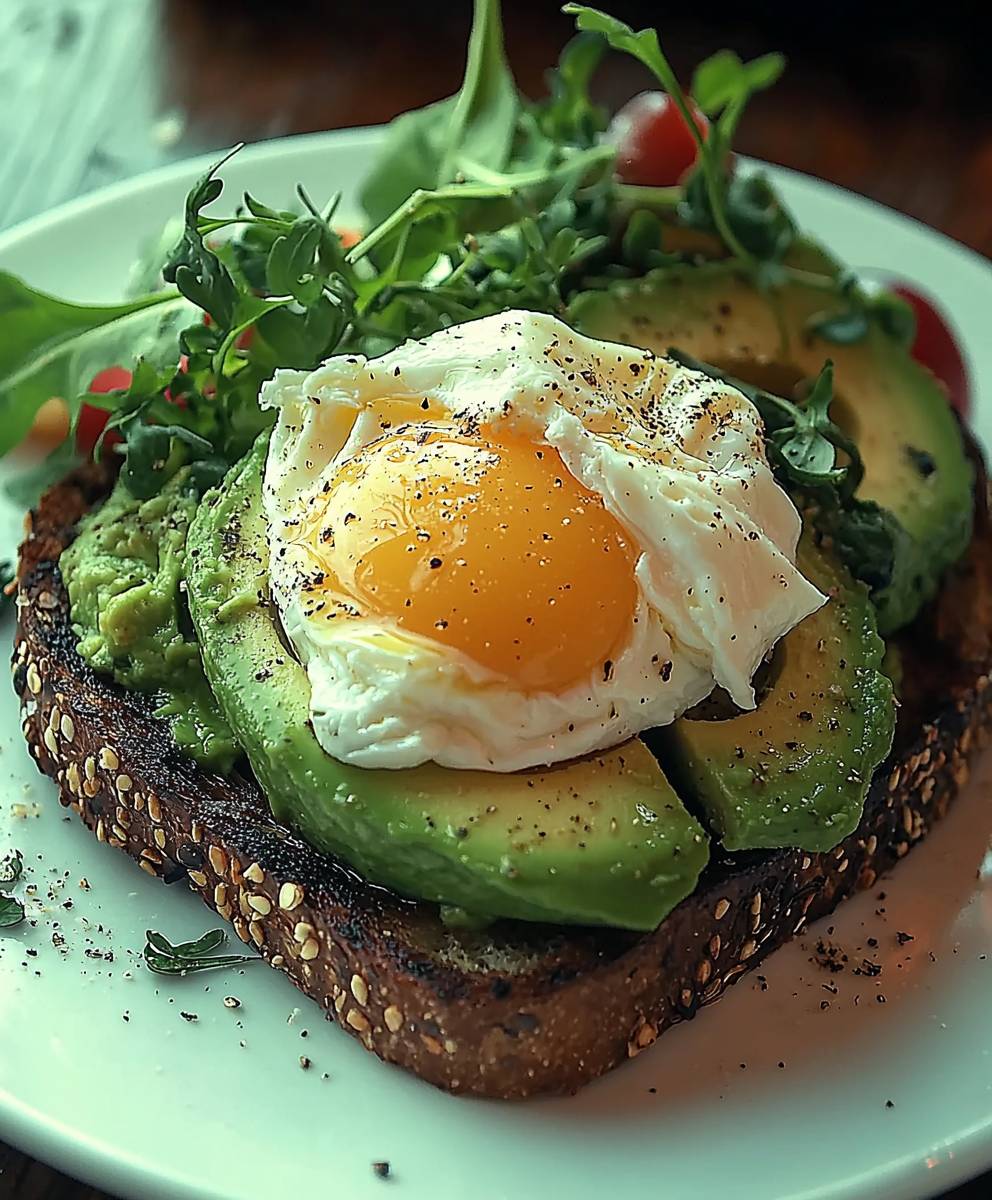 Avocado Toast pochiertes Ei
