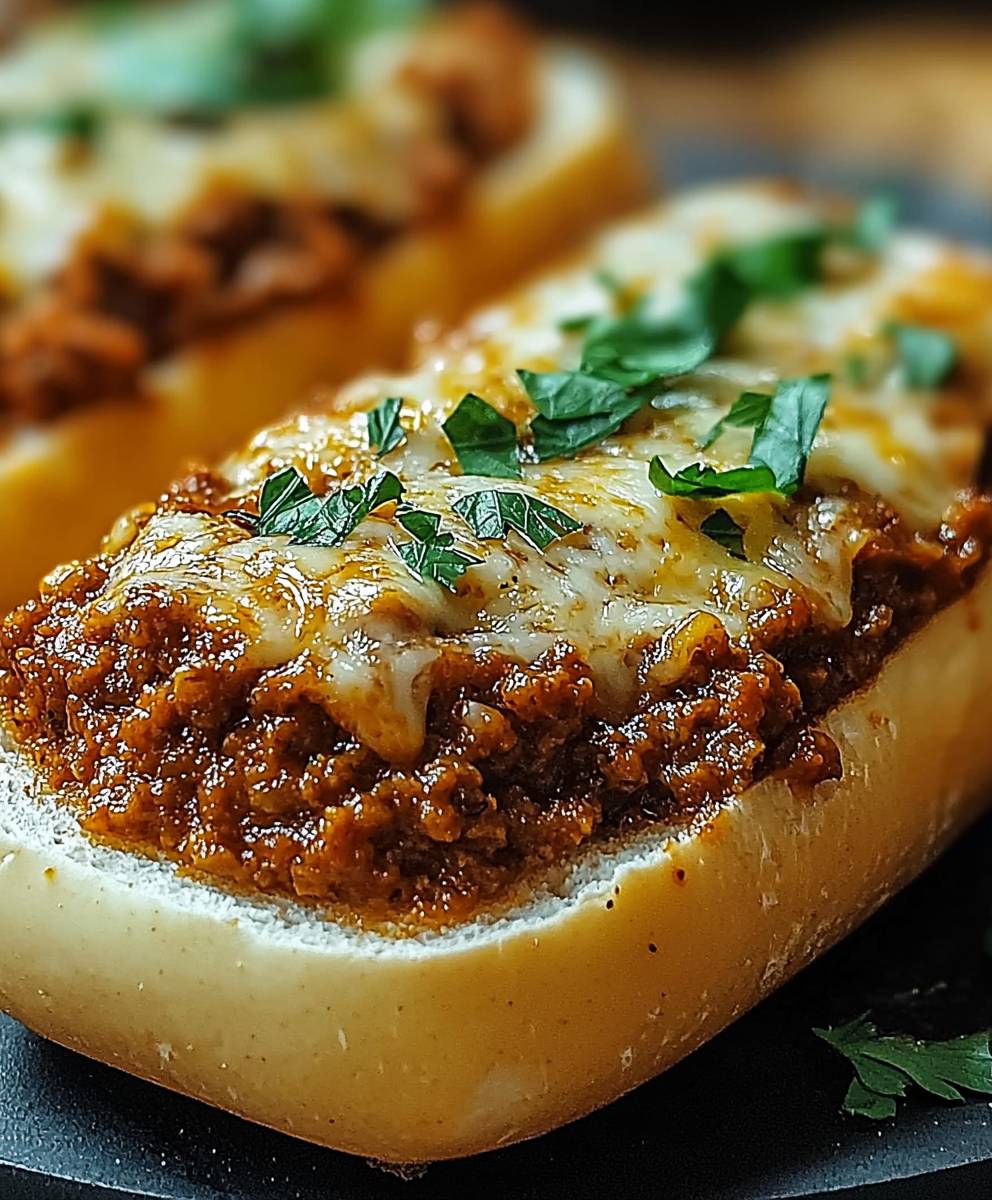 Käsige Knoblauchbrot Sloppy Joes