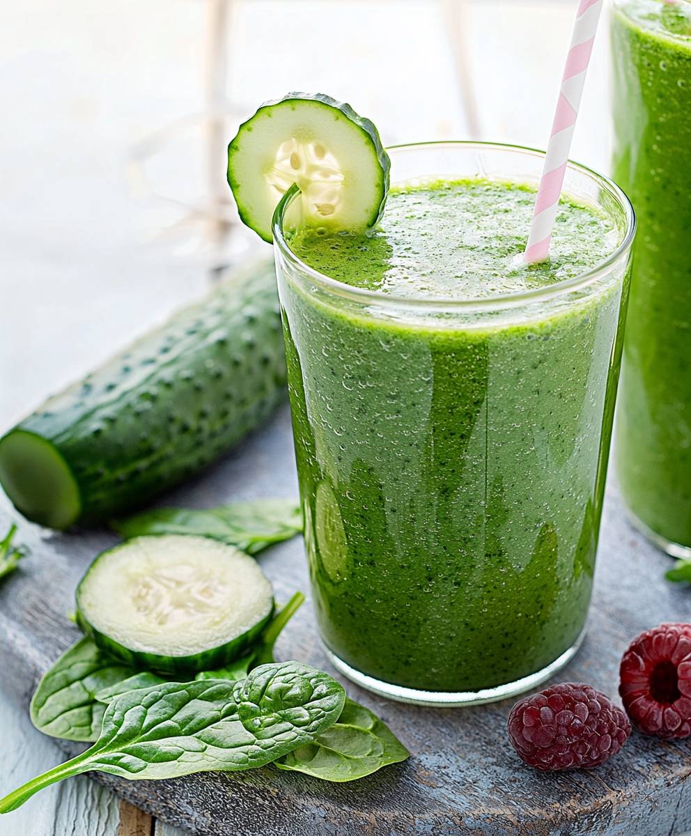 Fitness Smoothie Spinat Gurke