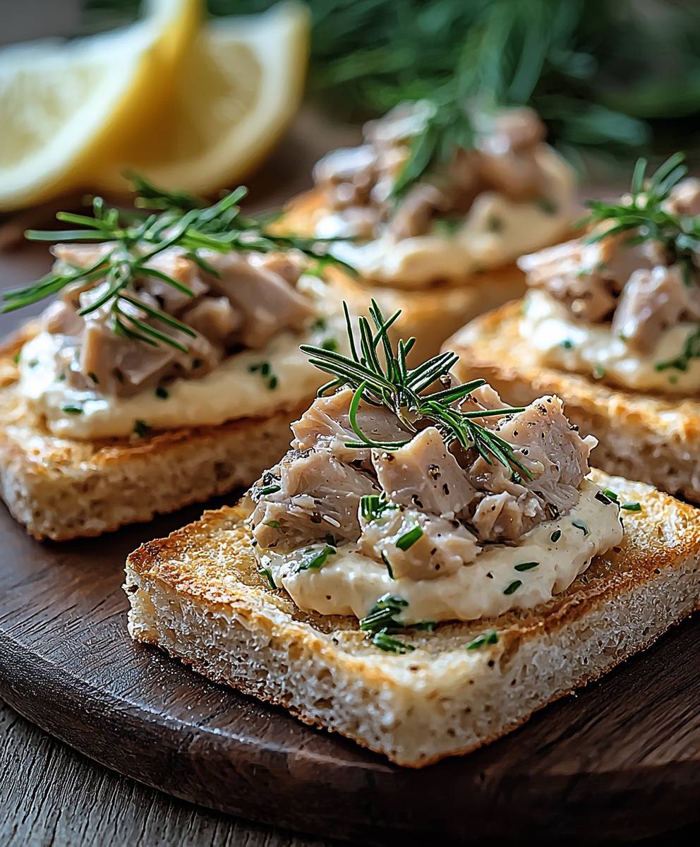 Thunfischcreme auf Knäckebrot