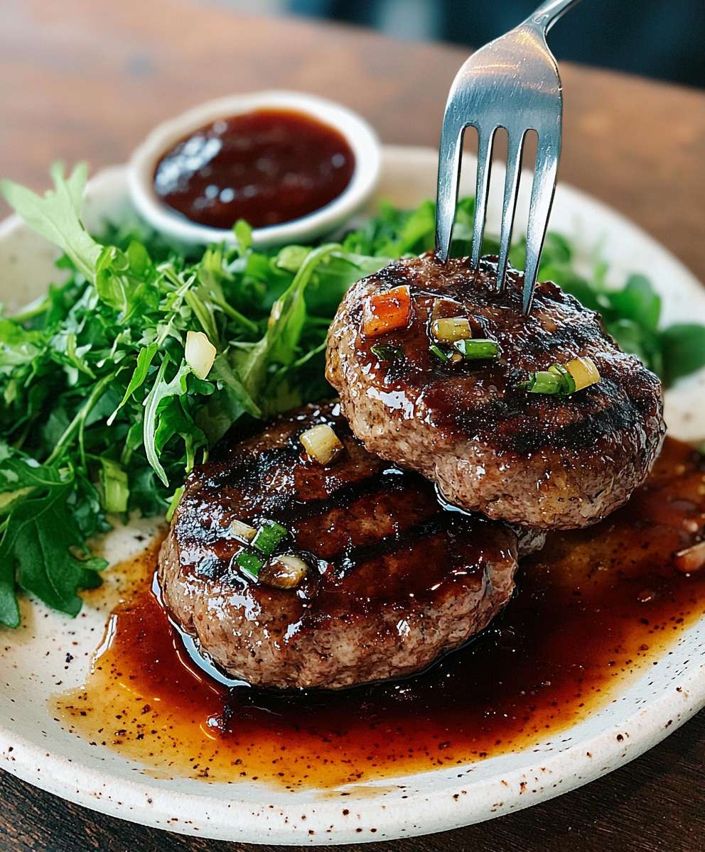 Japanisches Hamburgersteak zubereiten