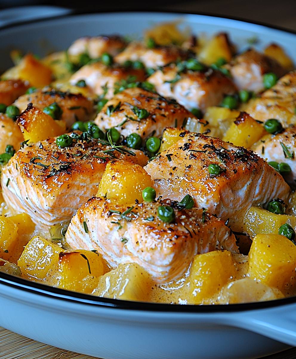 Lachs Auflauf Gemüse
