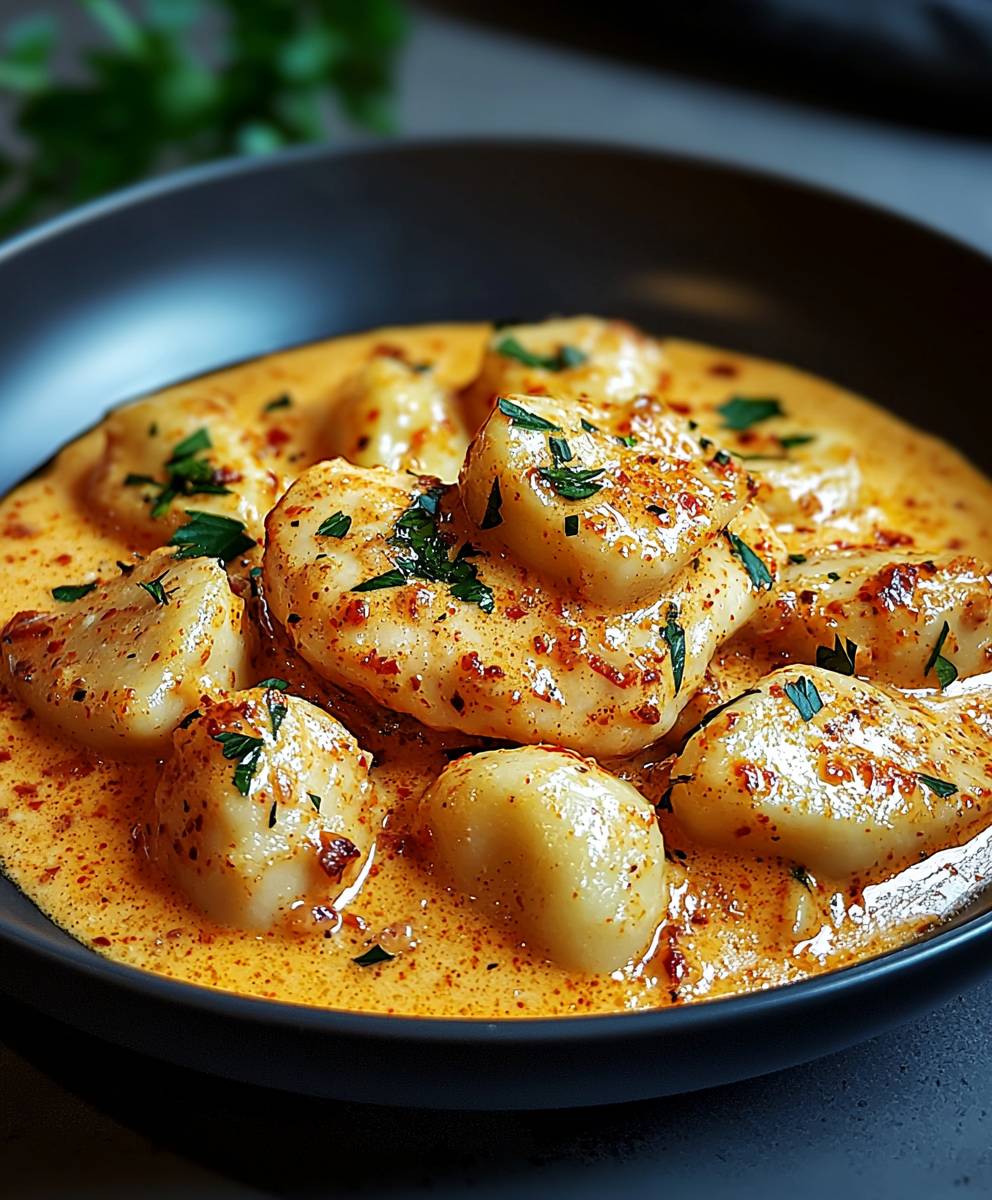 Paprika Hähnchen Gnocchi Sahne