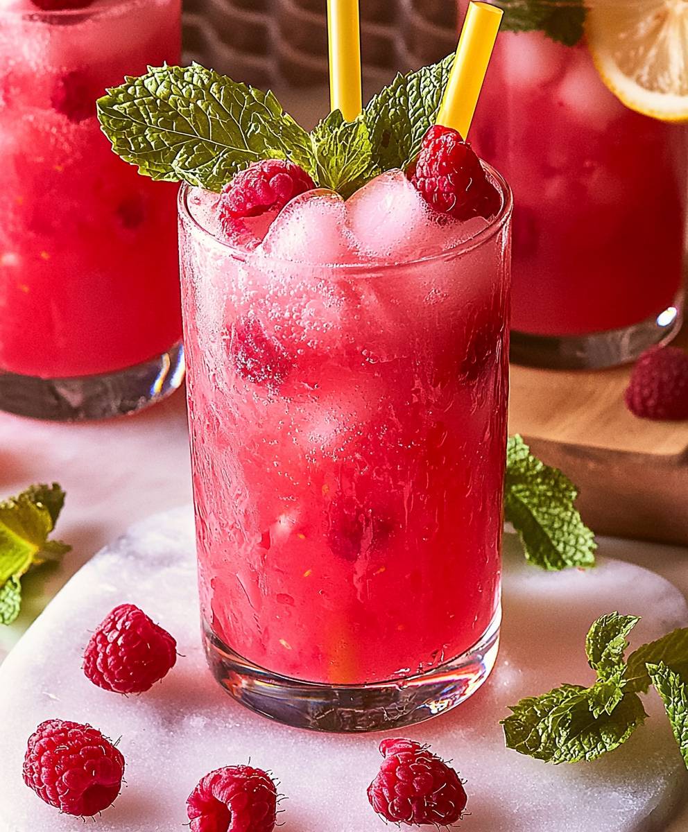 Gesunde Himbeerlimonade schnell zubereiten