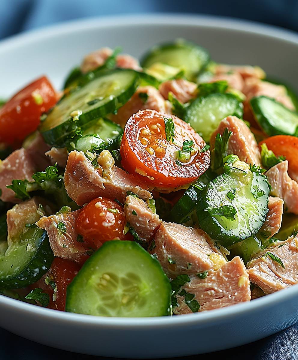 Thunfischsalat mit Gurke Tomate