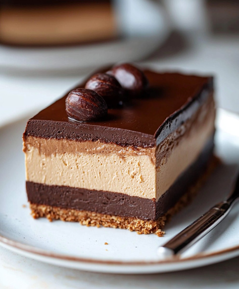 Schokoladen Erdnussbutter Mousse Kuchen