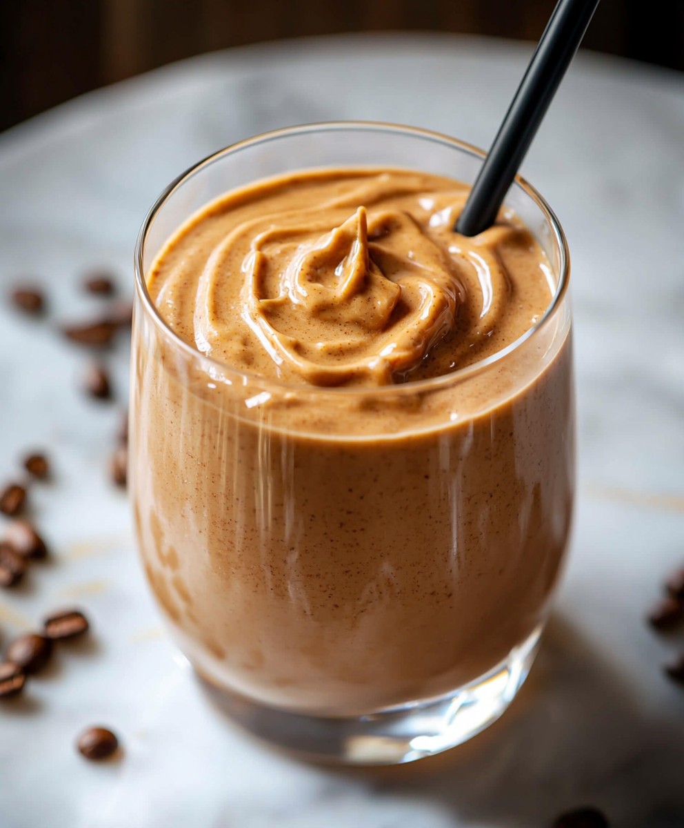Erdnussbutter Kaffee Smoothie