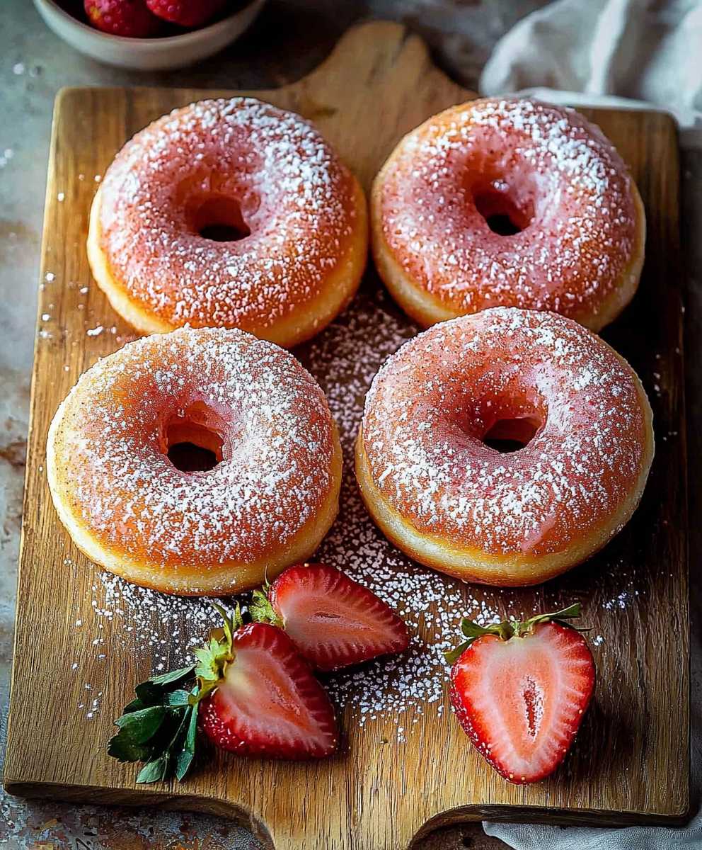 Erdbeer Donut Rollen