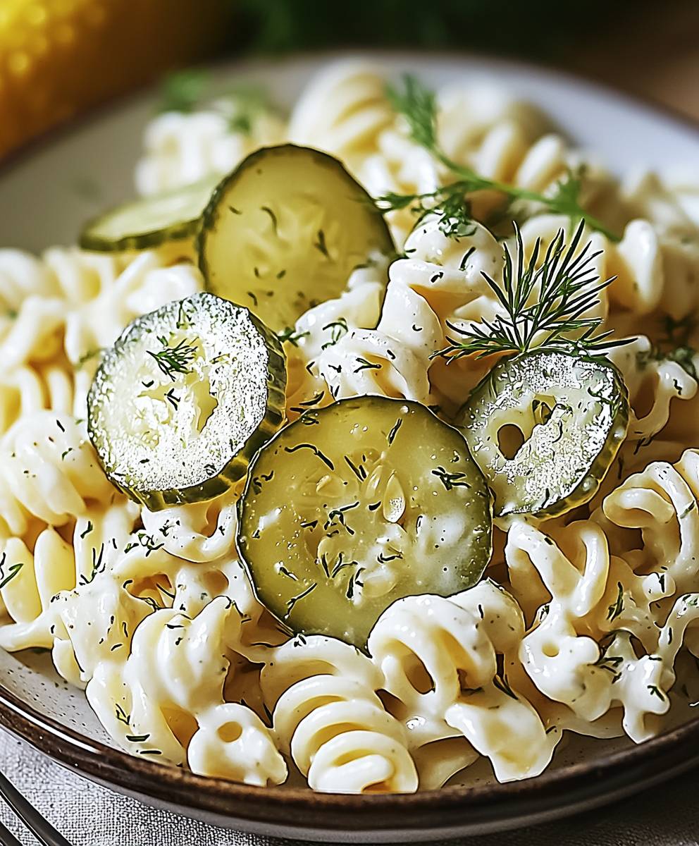 Nudelsalat mit Dillgurken