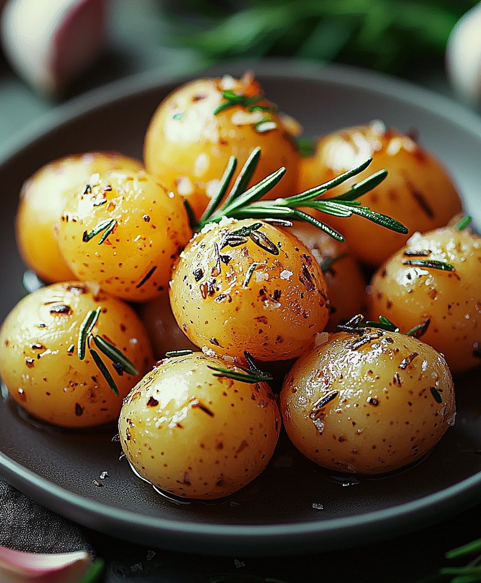Geröstete Babykartoffeln Rosmarin Knoblauch