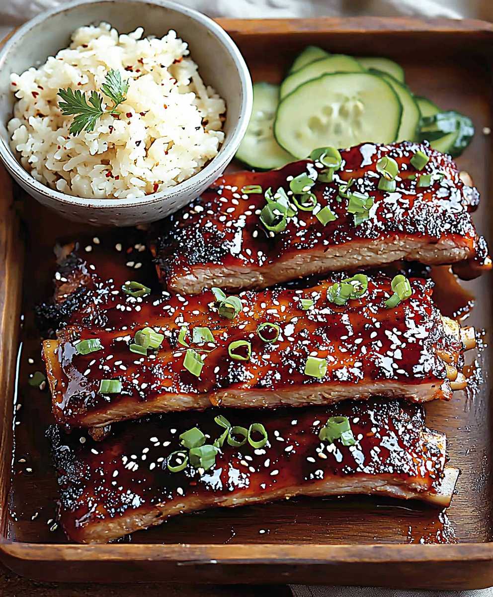 Asiatische Schweinerippchen klebrig