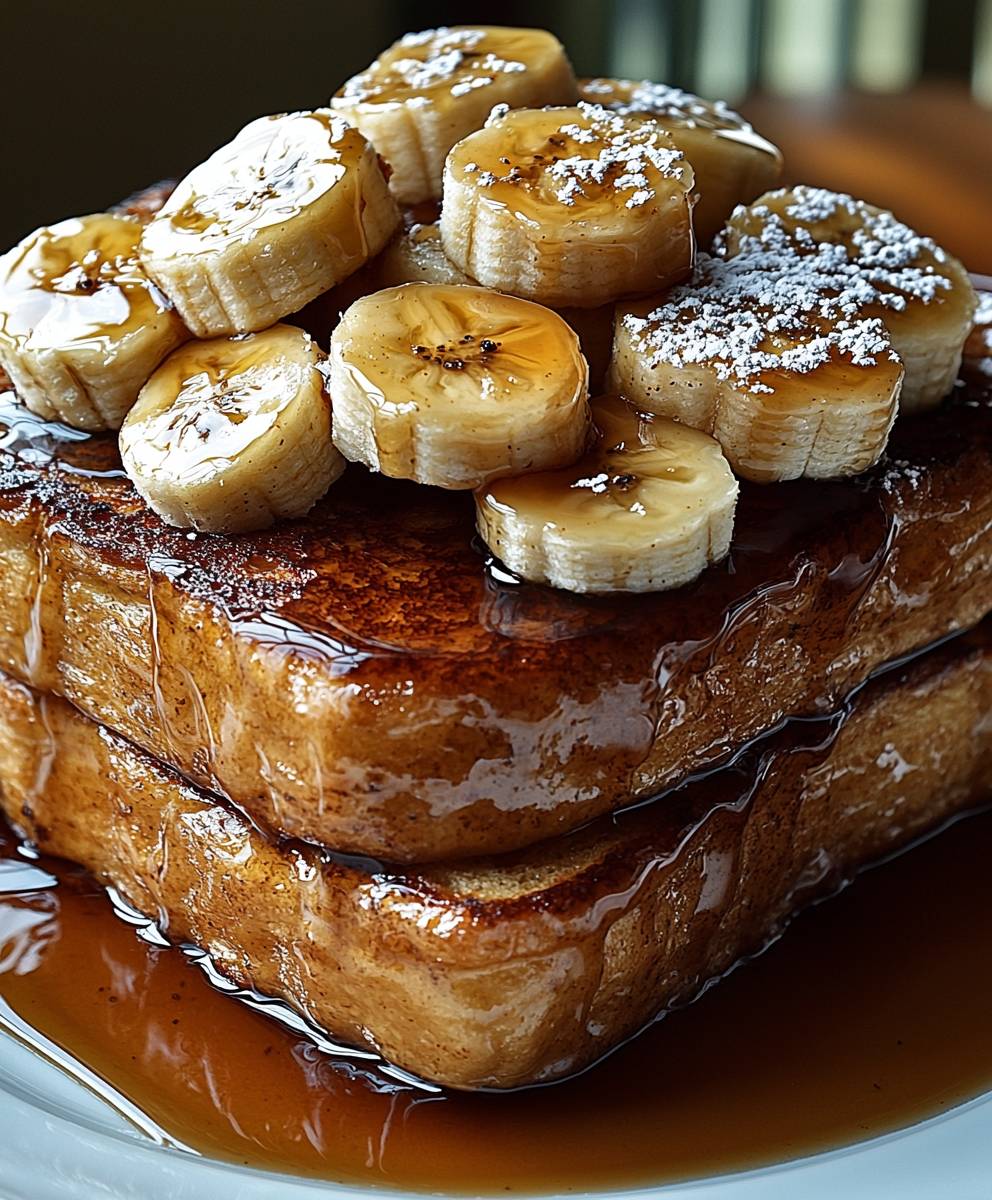 Karamellisierte Bananen French Toast