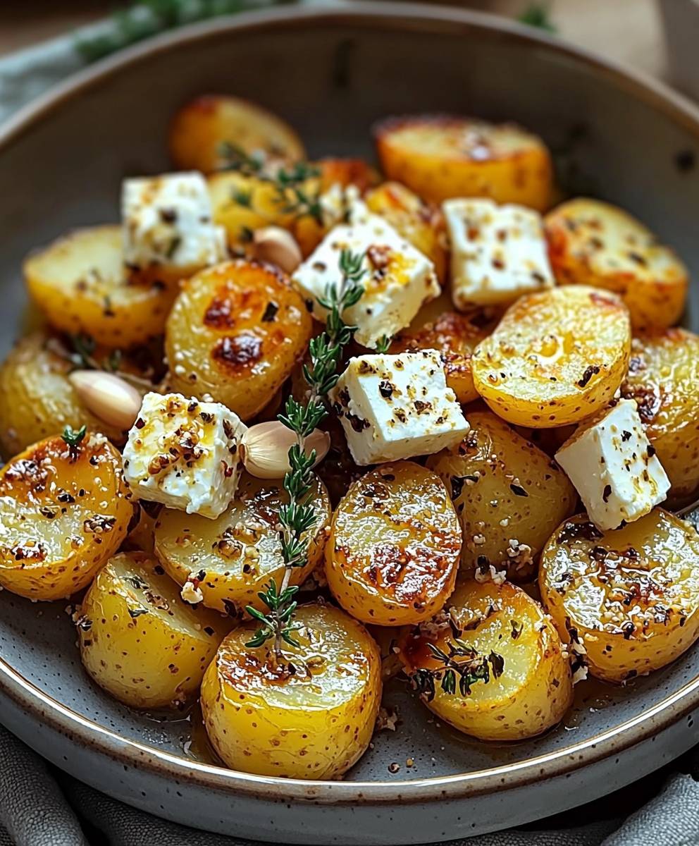 Bratkartoffeln Feta Knoblauch