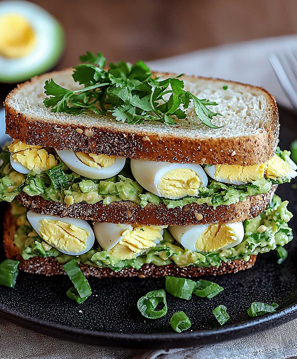 Avocado Eiersalat Stulle