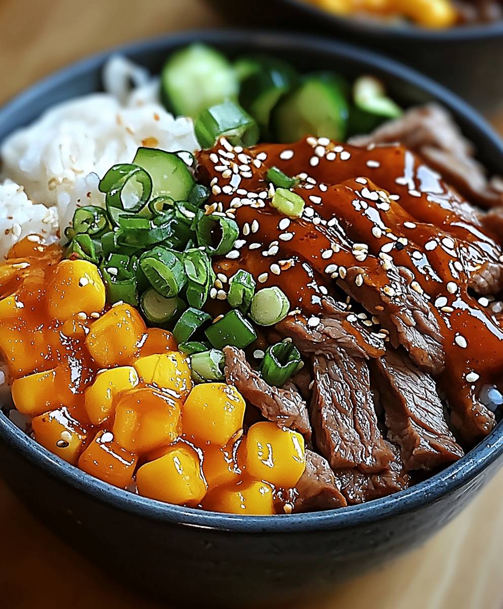 Koreanische Rindfleisch Schüssel