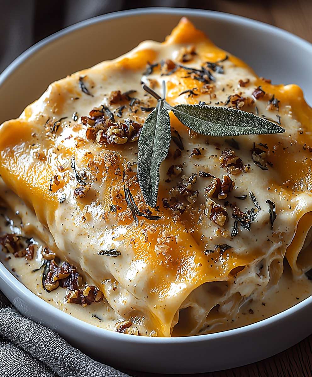 Kürbis Cannelloni Walnuss Salbei
