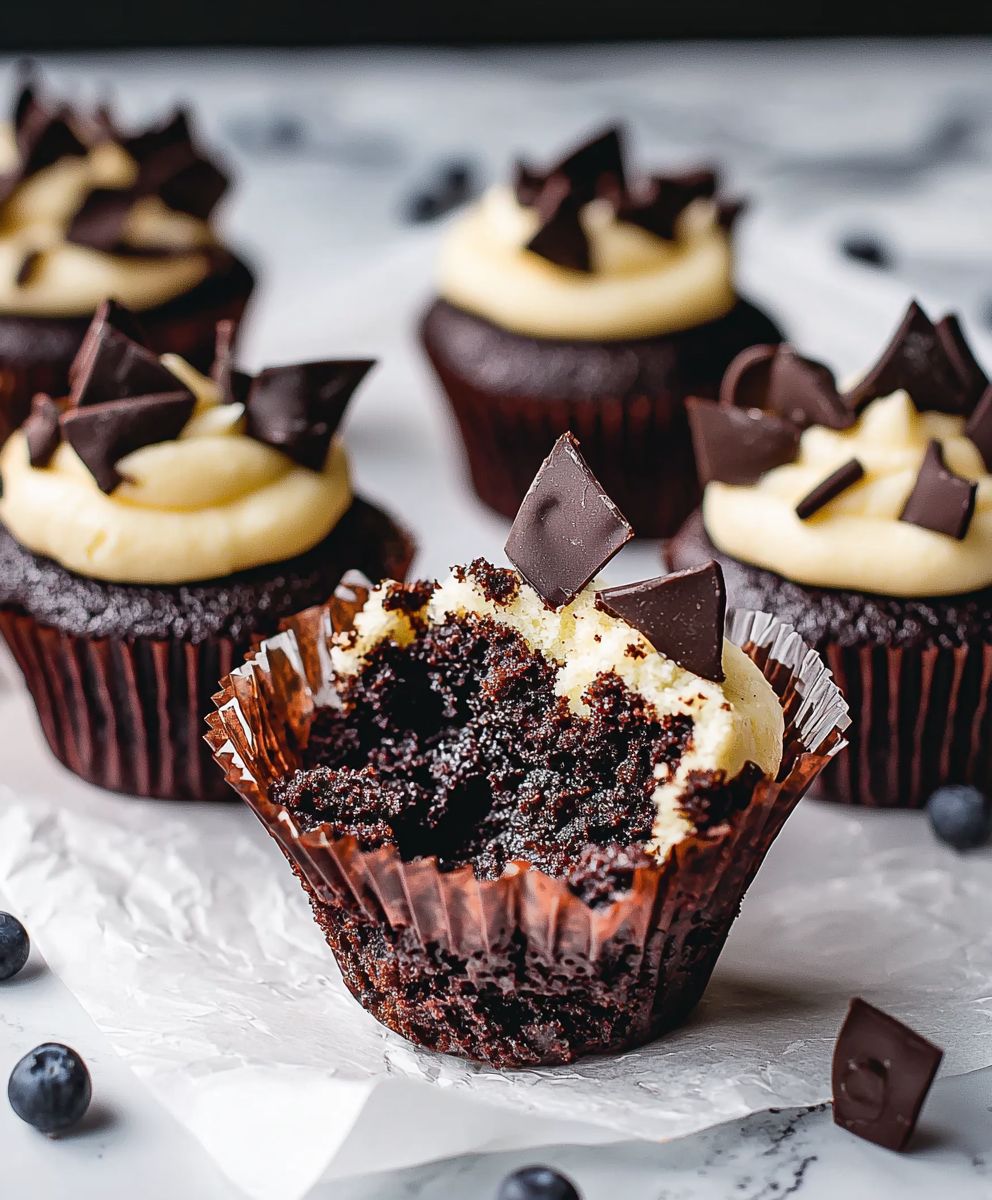 Schwarze Cupcakes