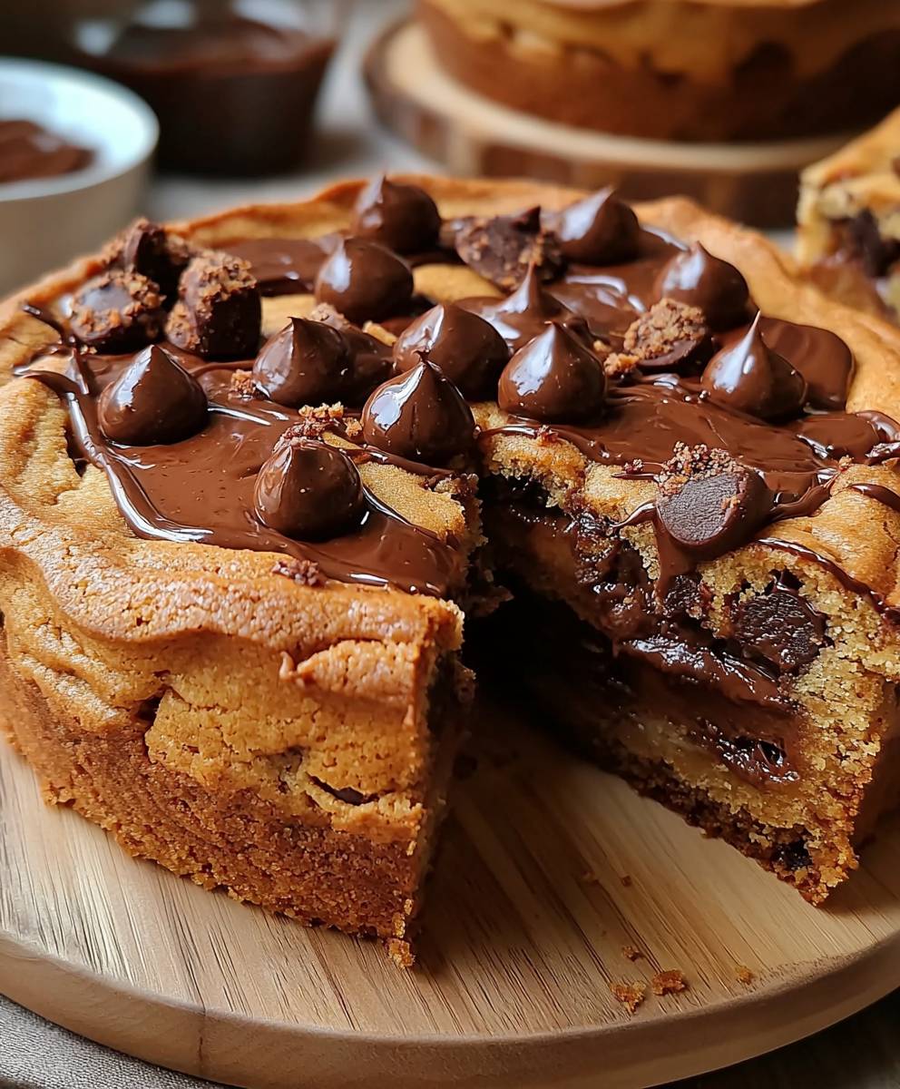Nutella gefüllter Kekskuchen