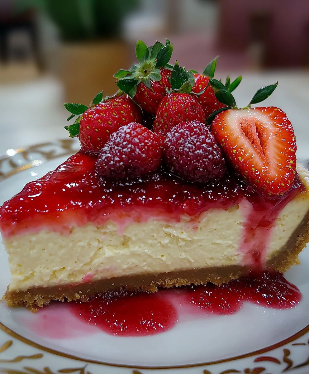 Cremiger Erdbeer-Käsekuchen