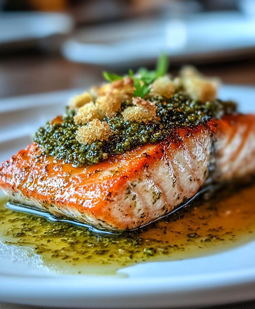 Lachs Pesto Kruste