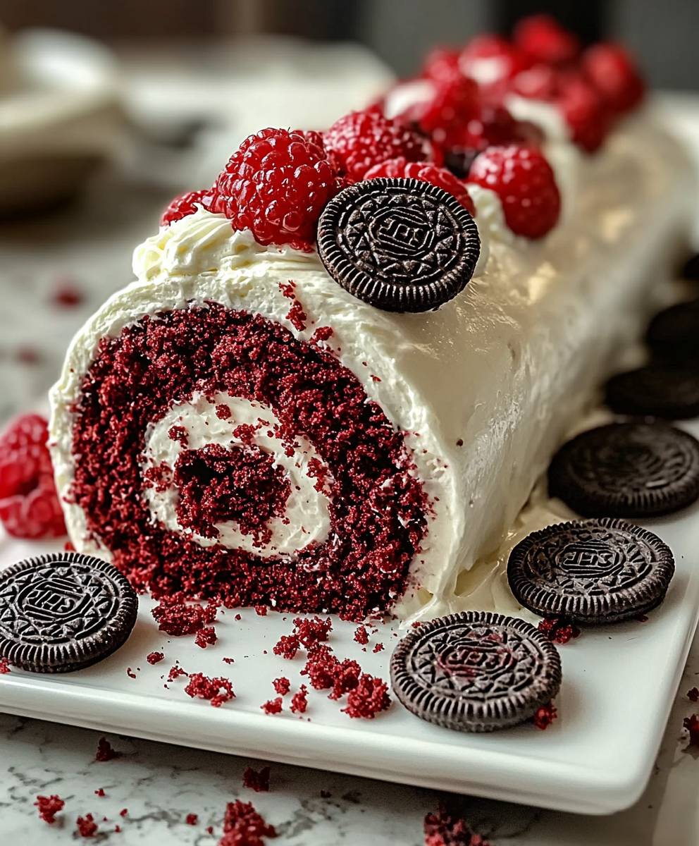 Red Velvet Oreo Kuchenrolle