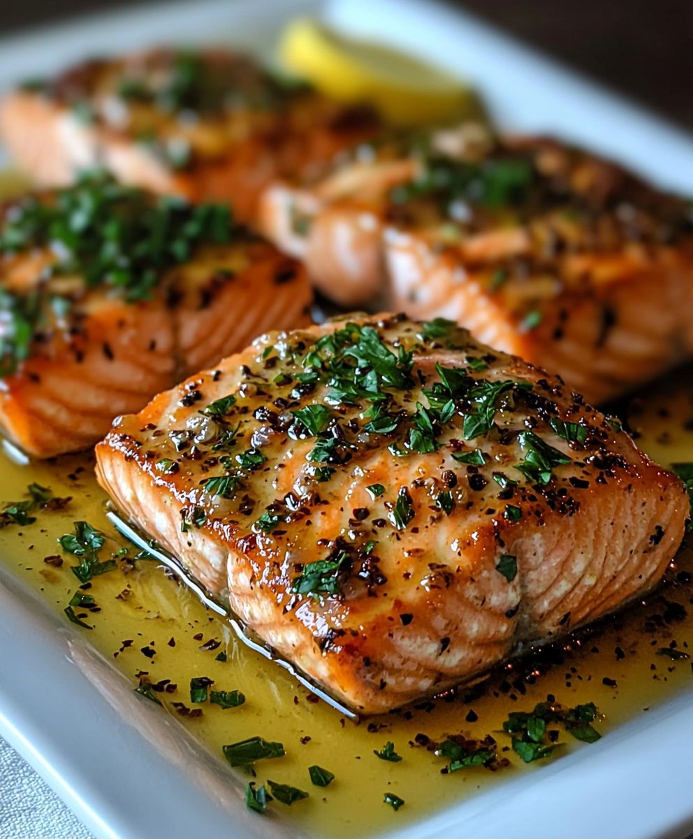 Knoblauchbutter Lachs zubereiten